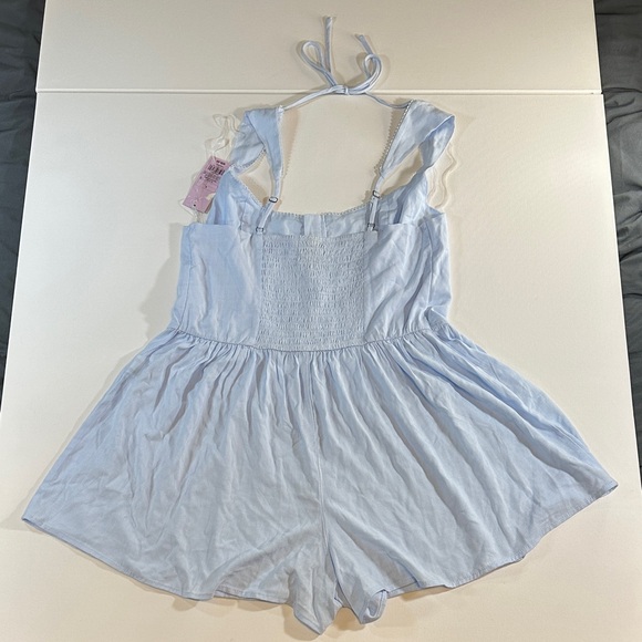 Wild Fable Sleeveless Button Front Romper in Light Blue NWT Size L - Picture 5 of 5